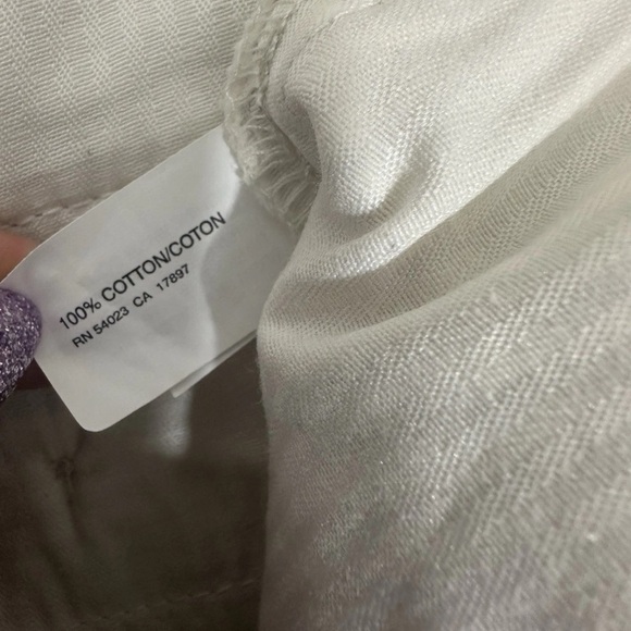 NEW Gap Women Sz 10 Beige Pants Capri Striped 100%Cotton Flat Front Wide - Picture 12 of 12